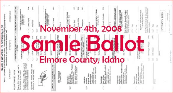 Mountain Home Sample Ballot 2008