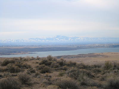 Bruneau Arm of the C.J. Strike Reservoir and Owyhee Mountains