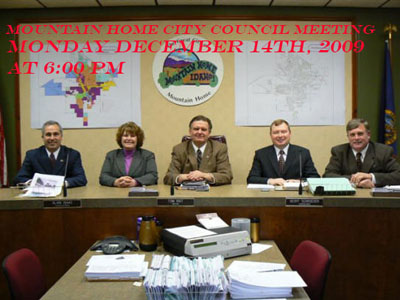 Mountain Home City Council Meeting on 14 December 2009