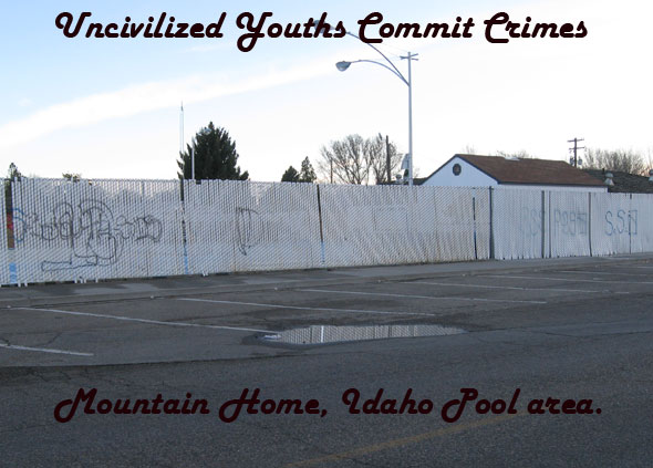 Graffiti Damage at the Mountain Home Idaho Pool