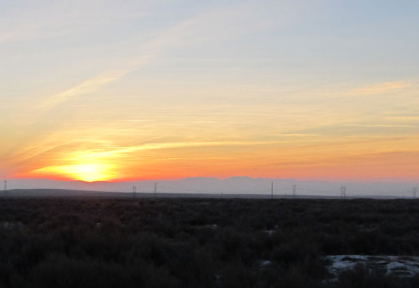 Owyhee sunset from Mountain Home Idaho