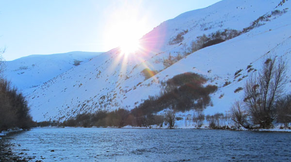 Sun and the Boise River