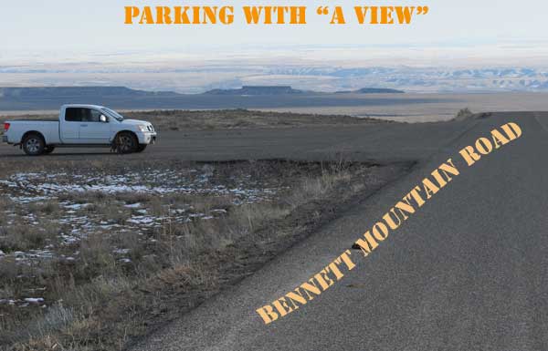 Paved Bennett Mountain Road near Mountain Home Idaho