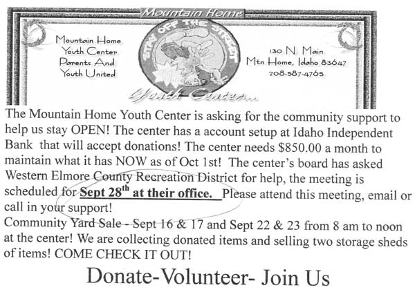 Help Keep the Mountain Home Idaho Youth Center Open